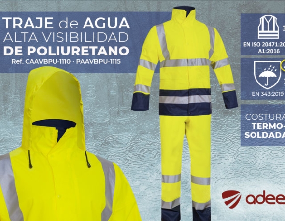 TRAJE DE AGUA ALTA VISIBILIDAD DE PU ADEEPI